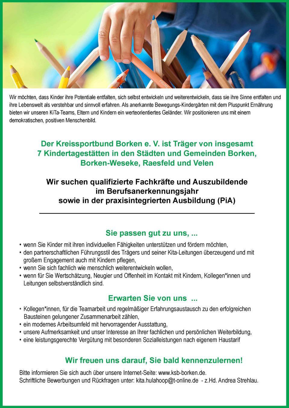 stellenangebote bewegungskitas ksb borken e v
